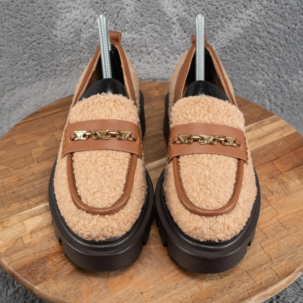 Circus NY by Sam Edelman Pierre Cozy Lug-Sole Platform Loafers Women's Size 8